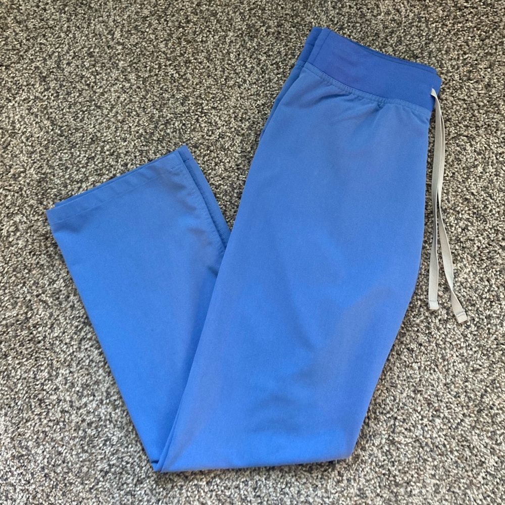 Figs Livingston Basic Scrub Pants Ceil Blue